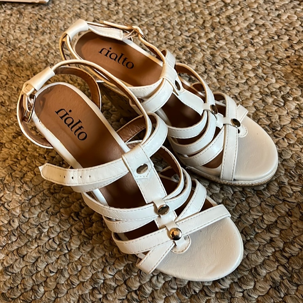 RIALTO 'Bianca' White Sandal